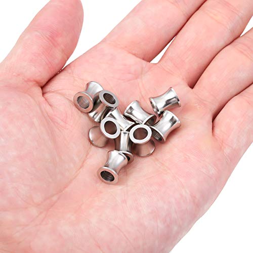 Stainless Steel Spacer Beads 8x9mm Loose Charm Caps Beads for DIY Jewelry Making 10pcs with 5mm Hole - color: 8x9mm 5mm