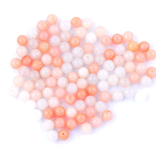 Natural Stone Beads 100pcs 8mm Pink Aventurine Round Genuine Real Stone Beading Loose Gemstone Hole Size 1mm DIY Charm Smooth Beads for Bracelet Necklace Earrings Jewelry Making (Pink Aventurine, 8mm) - color: Pink Aventurine, size: 8mm