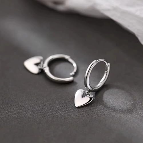 Valentines Day Earrings for Women Heart Earrings for women Gold Silver Heart Huggie Hoop Dangle Drop Earrings Small Simple Hypoallergenic Jewelry - color: A:Heart Earrings Set