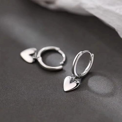 Valentines Day Earrings for Women Heart Earrings for women Gold Silver Heart Huggie Hoop Dangle Drop Earrings Small Simple Hypoallergenic Jewelry - color: A:Heart Earrings Set