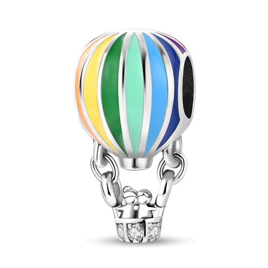 CYCUFF 925 Sterling Silver Charms Suitable for Charm Necklaces, Bracelet Pendants Beads Jewellery Gift for Women - color: Hot Air Balloon Beads