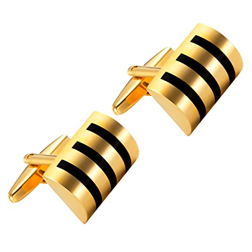 Urban Jewelry Mens Stainless Steel Nautical Knot Cufflinks Formal Wear | Nautical Cufflinks Stainless Steel Rust Resistant Finish Formal Wear Essential Business Style Essential Design - color: Whiskey Barrel Gold Cufflinks