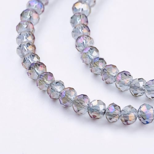 1110pcs Faceted Rondelle Glass Seed Beads 3x2mm Mini Crystal Loose Spacer Beads for DIY Friendship Bracelet Necklace Beading Craft Jewelry Making Ornament, Dark Violet - color: Dark Violet