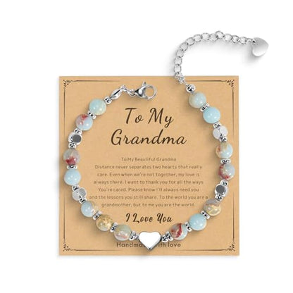 Beaded Bracelet for Women - Inspirational Sometimes You Forget You're Awesome Friendship Jewelry, Dainty Birthday Gift for Best Friends, Mom, Sister, Daughter - style: Grandma