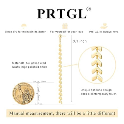 Dangle Earrings for Women - 14K Gold/White Gold/Rose Gold Plated Butterfly Heart Star Hoop Chain Long Tassel Cubic Zirconia CZ Dangle Earrings - color: Wheat