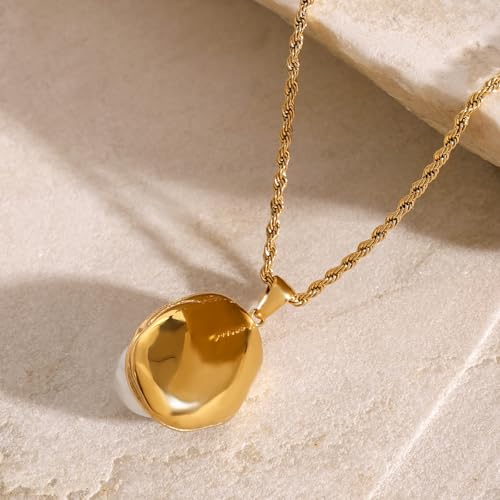 Unisex Celestial Gold Pendant Necklaces, Sun/Moon/Star/Angle Celestial Elements Unisex Choker Gold Lover Chains for Men and Women Jewelry - color: Pearl Drop - Irregular