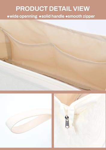 TeeYee Nylon Hair Tools Travel Bag for Dyson Airwrap Quilted Toiletry Bag | Travel Storage Bag for Shark Flexstyle/Curling Iron,Water-repellent,Wide-open,Well-structured,Heat-safe lining,002beige - color: 002Beige