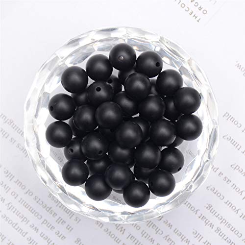 NCB Black Matte Onyx Beads 200pcs 4mm Round Gemstone Beads Spacer Charm Beads Natural Stone Loose Beads for Bracelet Necklace Jewelry Making 4mm 6mm 8mm 10mm (Matte Black Onyx, 4mm 200Beads) - color: Matte Black Onyx, size: 4mm 200Beads