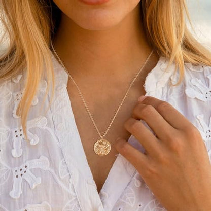 MTMY Gold Starfish Necklace 14K Gold Plated Shell Conch Ocean Pendant Necklace for Women Beach Summer Jewelry - style: jellyfish