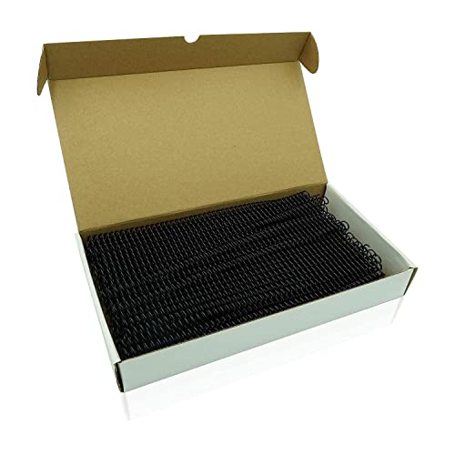 Binditek Plastic Spiral Binding Coils, 10 mm, 4:1 Pitch, Black, 100 Pack | Coil Binding Spines, 3/8", 75 Sheet Capacity, 48 Loops, for Letter-Size Reports, Presentations, School and Office Projects - size: 10mm, style: 100P , Black