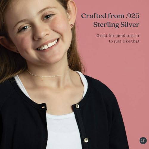 KEZEF 18K Gold Plated 925 Sterling Silver Box Chain Necklace for Women, 1mm Thin & Sturdy Italian Chain Necklace, Rose Gold & Silver Available, 15/16/18/20/22/24/30 Inch - color: Sterling Silver, size: 18 Inch (Popular Women's Length)