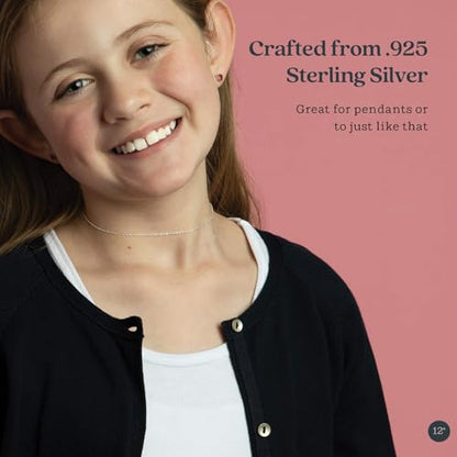 KEZEF 18K Gold Plated 925 Sterling Silver Box Chain Necklace for Women, 1mm Thin & Sturdy Italian Chain Necklace, Rose Gold & Silver Available, 15/16/18/20/22/24/30 Inch - color: Sterling Silver, size: 18 Inch (Popular Women's Length)