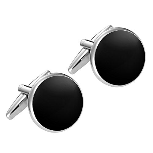 Urban Jewelry Mens Stainless Steel Nautical Knot Cufflinks Sharp Formal | Nautical Cufflinks Stainless Steel Rust Resistant Finish Polished Cufflink Finish Modern Cufflink Design Style - color: Formal Black Cufflinks