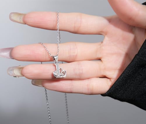 S925 Sterling Silver Initial Letter Necklaces for Women Dainty Letter Chain Necklace for Women Personalized Jewelry Gifts - style: L