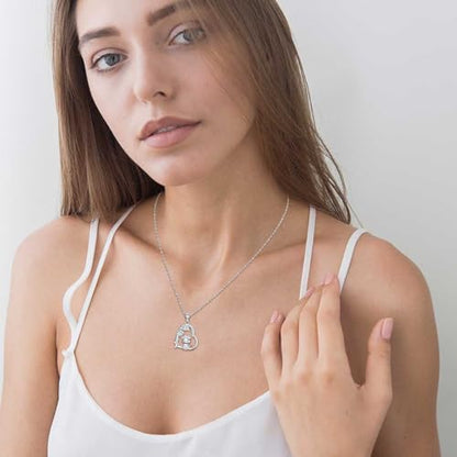 Heart Animal Necklace 925 Sterling Silver Cute Animal Pendant Jewelry Birthday Gifts for Women Girlfriend Mom Animal Lovers - style: 3-1 Highland Cow