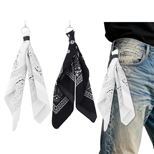 Goth Pants Chain Charms for Women Men Punk Layered Jean Chains Gothic Y2k Pocket Chain for Women Hip Hop Waist Chains - color: Black White