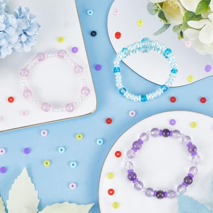 SUNNYCLUE 1 Box 420Pcs Rubber O Rings Beads Silicone O Ring Jewelry Ending Locating Silicone Reusable Spacer Beads for Jewelry Making Accessories Bracelet Necklace