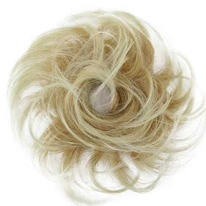 CAISHA Small Scrunchy Updo Hairpiece Ponytail Extensions Hair Tie Blond Mix G13C - color: blond mix #27T613 G13C