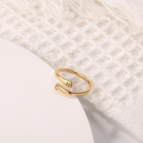 INBLUE Personalized 925 Sterling Silver Spiral Twist Ring for Women Customized Engraving Name/Date with Birthstones Adjustable Open Wrap Band Promise Ring Gift for Wedding Engagement - color: Style B2