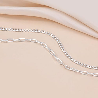 CHESKY 14K Gold Plated Layered Chain Necklace for Women | Trendy Cuban Link Chain, Chunky Paperclip Chain, Toggle Clasp Necklace, Fashion Gold Jewelry, Daily Gift for Women - style: Paperclip Toggle-SL
