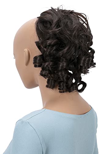 CAISHA Jumbo Hairpiece Scrunchy Updo Voluminous Curly Messy Bun Chocolate Brown G31L - color: chocolate brown #4 G31L