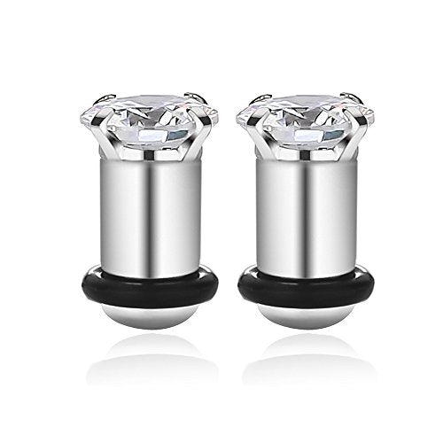 2/4/6/8 Gauge Earrrings Plugs Tunnels Gauges for Ears - color: steel5mm
