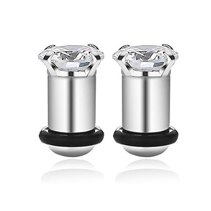 2/4/6/8 Gauge Earrrings Plugs Tunnels Gauges for Ears - color: steel5mm