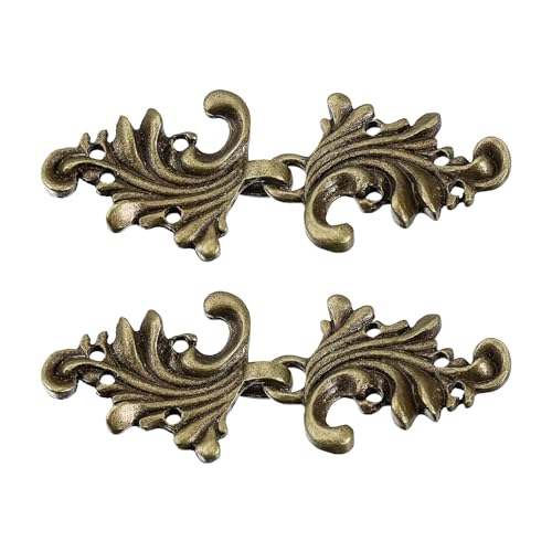 uxcell Cloak Clasp, Sew on Fasteners Hooks and Eyes Clasps Vintage Sweater Cape Shawl Cardigan Collar Buckles - color: Bronze