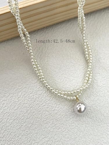 Pearl Beaded Lariat Necklace for Women Trendy Fashion Accessories Boho Jewelry Gift - color: B-pearl Necklace