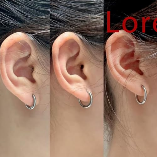 20G 18G 16G 14G 12G 10G Surgical Steel Hinged Clicker Segment Nose Rings Hoop Lip Rings Helix Cartilage Daith Tragus Sleeper Earrings Body Piercing for Women Men 6mm 8mm 10mm 12mm 14mm 16mm - color: Black-20G（0.8mm)-Inner Diameter: 7mm 8mm 9mm 10mm
