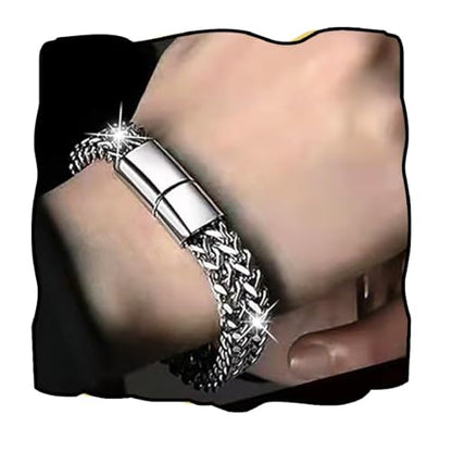 Gold Bracelets Cuban Link Bracelet Gold Jewelry Bangle for Women - color: Silver