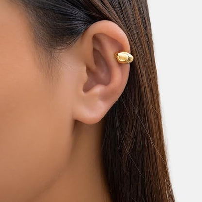 Ear Cuff Earrings for Women Chunky Ear Cuffs Non Piercing | Clip on cartilage earrings helix fake earrings jewelry trendy stuff christmas gift stocking stuffers - color: L
