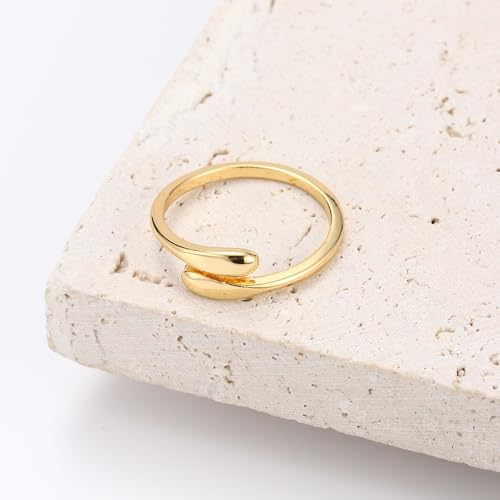 SONNYX 14K Gold Silver Toe Ring for Women | Non Tarnish Adjustable Simple Open Band Toe Rings Summer Beach Foot Jewelry for Women - color: Gold 1