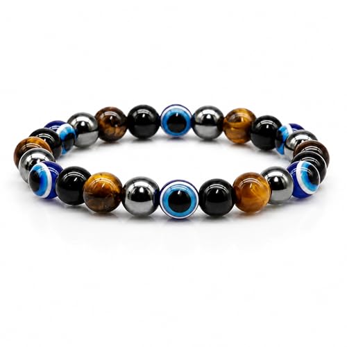 Fesciory Evil Eye Bracelet for Women, Gold Plated Adjustable Chain Jewelry | Blue Evil Eye Charm Bracelet, Lucky Amulet Symbolism, Dainty Adjustable Chain, Daily wear, Jewelry gifts - color: Blue-1