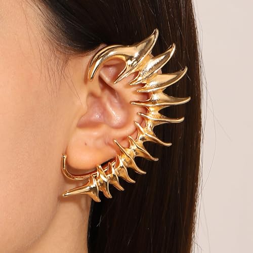 Ear Cuffs for Women Hook without Pierced Ear Bone Clip Climber Earrings Butterfly Shaped Ear Clip Wrap Around Earring No Piercing Cuff Earrings - color: B