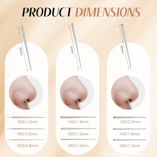 Piercing Taper Ball Grabber Tool 14G/16G/18G/20G Stainless Steel Piercing Taper Tool - style: External Thread(14G 16G 18G 20G) +Ball Grabber Tool