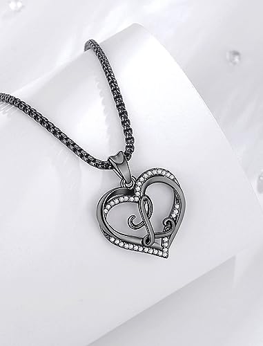 INFUSEU Unique Initial Necklaces for Women Girls Small Heart Letter Jewelry, Meaningful Personalized Gifts - style: L