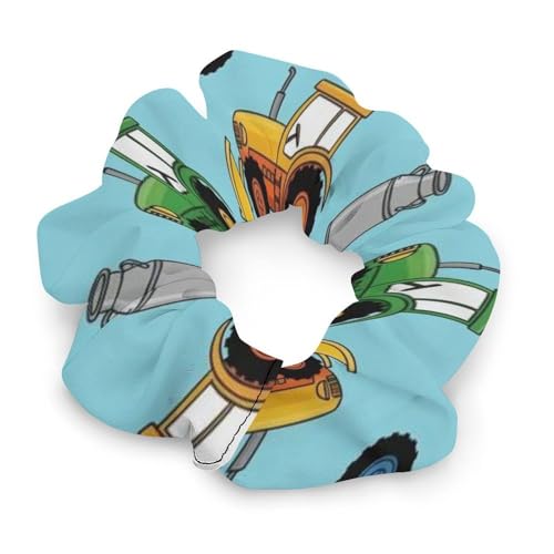 No-Damage Scrunchies for Women Milk Farm Tractors, Gentle Spiral Coils, Traceless Ponytail Holders for Night, Sleep, and Bedtime - color: Style (856)