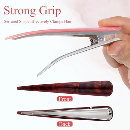 3Pcs Large Acrylic Hair Clips Set for Women, Pink, Brown, and Colors, Sturdy Hairpin Barrettes for Styling and Everyday Hair Accessories