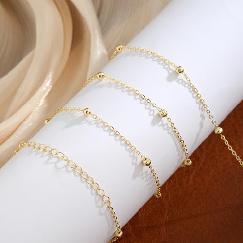 Body Chain for Women 14K Gold Plated Waist Beads Chain Gold Belly Belt Cuban Layered Body Chains Waterproof Adjustable Sexy Bikini Beach Body Jewelry Daily Belts Gifts for Women 26.5-33Inch - style: Bead