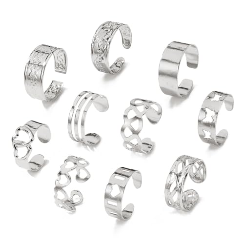 Toe Rings for Women Adjustable Toe Rings for Women Open Toe Ring Summer Beach Foot Jewelry - style: B - G