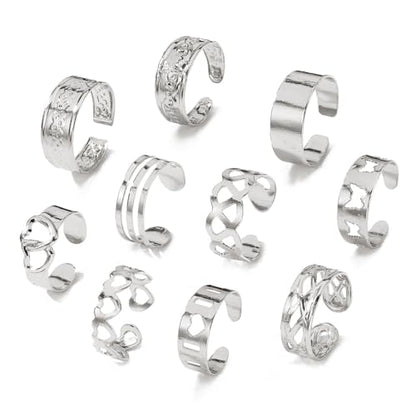 Toe Rings for Women Adjustable Toe Rings for Women Open Toe Ring Summer Beach Foot Jewelry - style: B - G