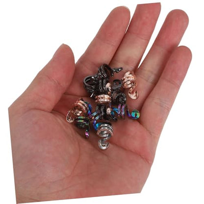 Healifty 50pcs Dreadlock Accessories Metal Hair Jewelry for Braids Spiral Coil Clips for Women African Dread Braid Holder Hair Decoration Set