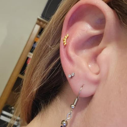 20G/18G/16G Flat Back Earrings Tiny Nose Stud, Cartilage Earring Threadless Tragus Helix Stud Conch Piercing Jewelry - color: Dot Climber (gold 2pcs), size: 16 gauge (1.2mm post)