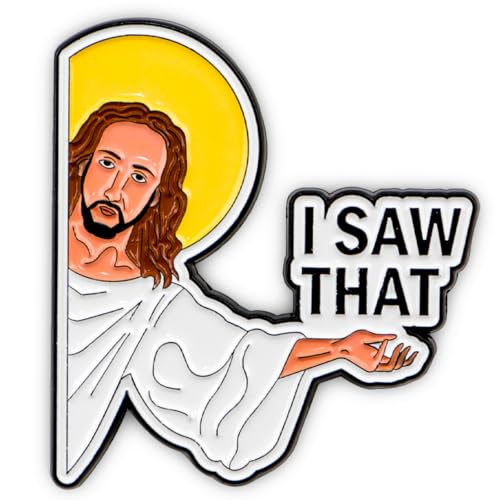 Enamel Pins, Cute Pins for Backpacks, Hat Pins, Novelty Brooch Pins, Backpack Pins, Lapel Pins for Men, Women, Girls, Boys. For Lanyard, Bags, Hats, Caps, Clothing - color: I Saw That