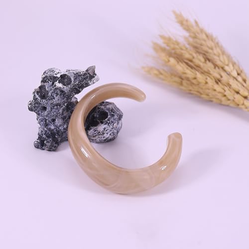 Chunky Resin Bangles Bracelet for Women Geometric Open Acrylic Cuff Bracelet Adjustable Acrylic Resin Wide Bracelets Irregular Wrist Bangle Bracelet for Women - style: Style9