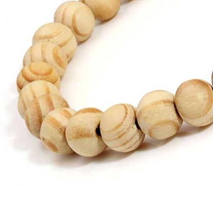 8mm Cross Beads Wooden Bracelet for Men Women Healing Lava Rock Stretch Bracelets Set - color: C1-Black Cross Beads
