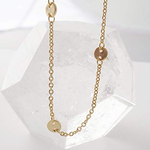 Honeycat Milky Way Disc Chain Bracelet in Gold, Rose Gold, or Silver | Minimalist, Delicate Jewelry