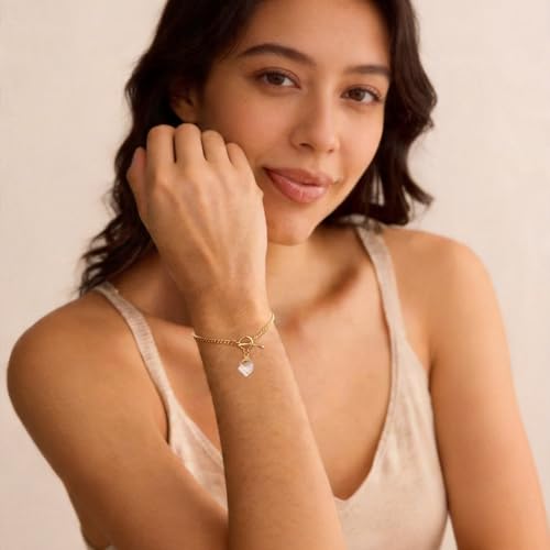 Crystal Bracelet for Women, Dainty 14K Gold Plated Chain Bracelet | Handmade Healing Crystals and Stones Spiritual Jewelry Gifts for Women - style: Citrine Bracelet
