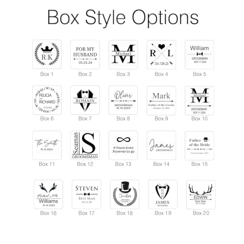 Personalized Initial Name Cufflinks for Men, Custom Stainless Steel Monogrammed Cuff links Wedding Groomsman Gift